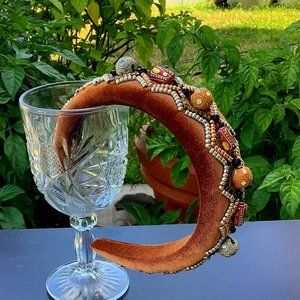 Heandband Handmade Decorated Brown